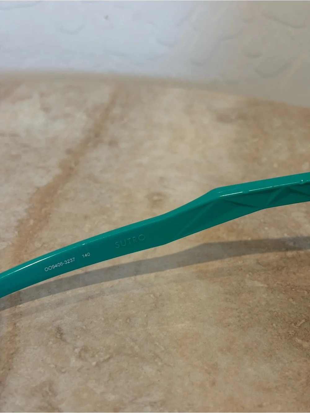 Oakley Sutro Oversized Shield Sunglasses in Black with Teal Temples